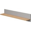 Nástěnná police DENVER 100 cm šedá/dub hickory