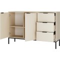 Komoda Austin 150 cm kašmír/černá