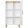 Vitrína DENVER 120 cm bílý/dub hickory