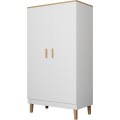 Šatní skříň DENVER 100 cm bílá/dub hickory