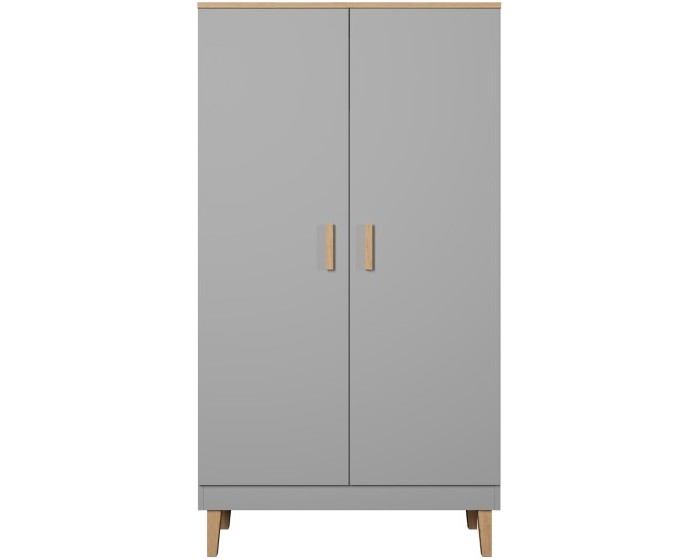 Šatní skříň DENVER 100 cm šedá/dub hickory