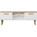 TV stolek DENVER 120 cm bílý/dub hickory