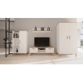 TV stolek DENVER 120 cm bílý/dub hickory