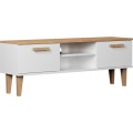 TV stolek DENVER 120 cm bílý/dub hickory