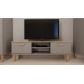TV stolek DENVER 120 cm šedý/dub hickory