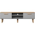 TV stolek DENVER 160 cm šedý/dub hickory