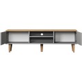 TV stolek DENVER 160 cm šedý/dub hickory