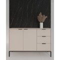 Komoda Austin 150 cm kašmír/černá