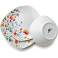 Porcelánová jídelní sada LEA Smooth 18 ks bílá/barevná