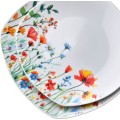 Porcelánová jídelní sada LEA Smooth 18 ks bílá/barevná