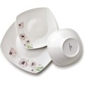 Porcelánová jídelní sada LEA Pink 18 ks bílá/růžová