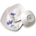 Porcelánová jídelní sada LEA Cornflower 18 ks bílá/modrá