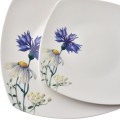 Porcelánová jídelní sada LEA Cornflower 18 ks bílá/modrá