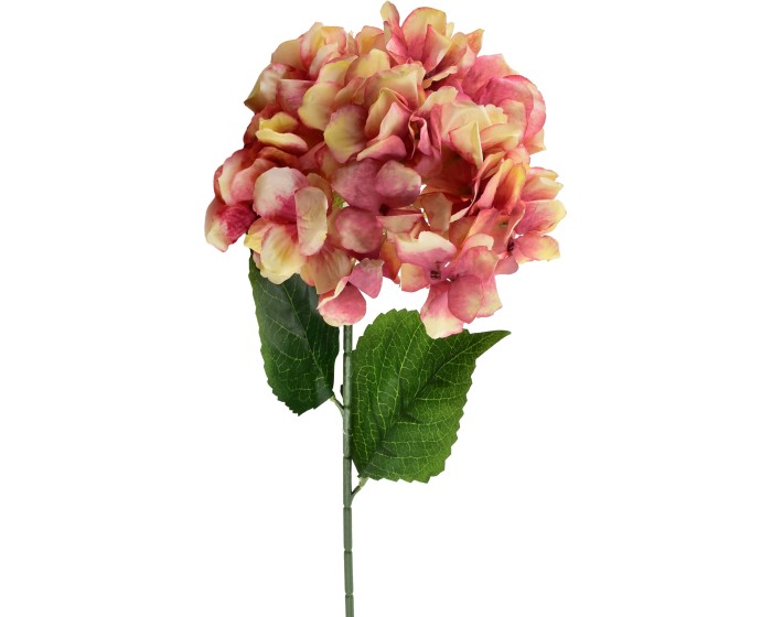 Umělá květina VIRIDIS HORTENSIA 73 cm růžová/béžová
