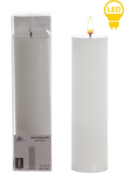 LED svíčka IDALIA 21 cm bílá