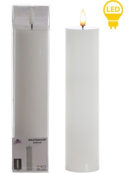 LED svíčka IDALIA 23 cm bílá