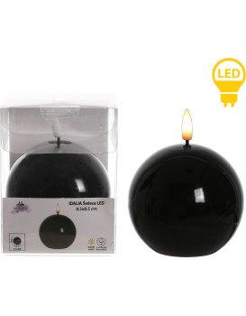 LED svíčka IDALIA BEAD 11 cm černá