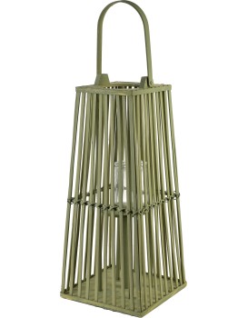 Proutěná lucerna LUCIE Green 26,5x57 cm zelená