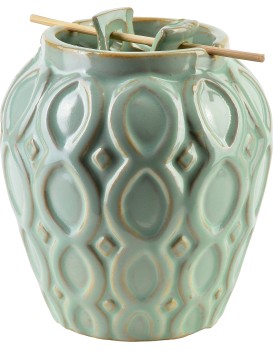 Keramická aroma lampa LILO 11,5 cm zelená