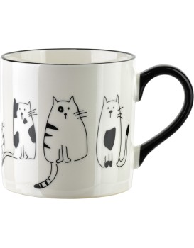 Porcelánový hrnek COTTELLO 370 ml bílý/černý
