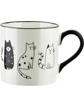 Porcelánový hrnek COTTELLO I. 370 ml bílý/černý