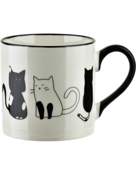 Porcelánový hrnek COTTELLO II. 370 ml bílý/černý
