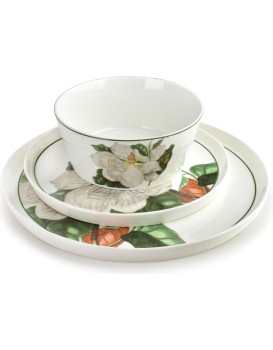 Porcelánová jídelní sada LEA Tree 18 ks bílá