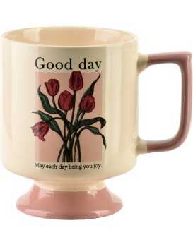Porcelánový hrnek REJKA 300 ml krémový/růžový