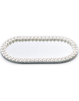 Dekorativní tác na svíčky MARGOT oválný zrcadlo