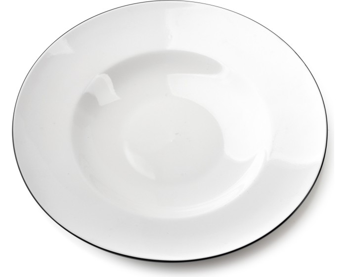 Porcelánový talíř SIMPLE hluboký bílý