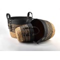 Úložný košík Bali XL 33x26 cm černo-hnědý II
