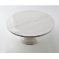 Porcelánový podnos LOUISE GREY Patera 25 cm bílý