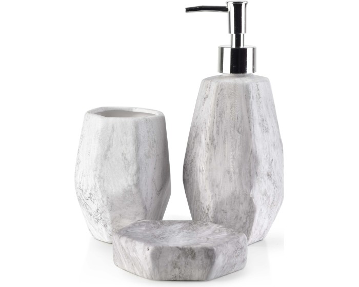 Koupelnová sada Odette Natural 480 ml bílá