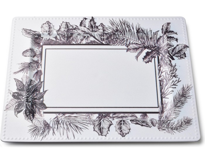 Dekorativní servírovací tác BLANCHE FESTIVE II 31,5 cm bílý s vánočním motivem