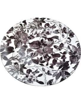 Dekorativní podtalíř BLANCHE FLOWERS I 33 cm bílo-šedý