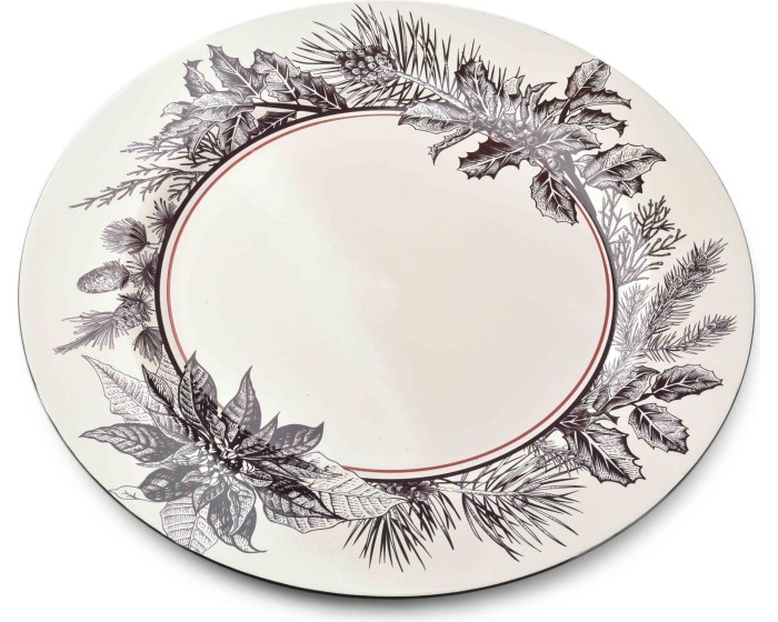 Dekorativní podtalíř BLANCHE FESTIVE V 33 cm bílý s vánočním motivem