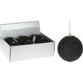 Ozdobná závěsná baňka Black Ball 12 cm černá