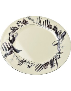 Dekorativní podtalíř BLANCHE FESTIVE IV 33 cm bílý s vánočním motivem