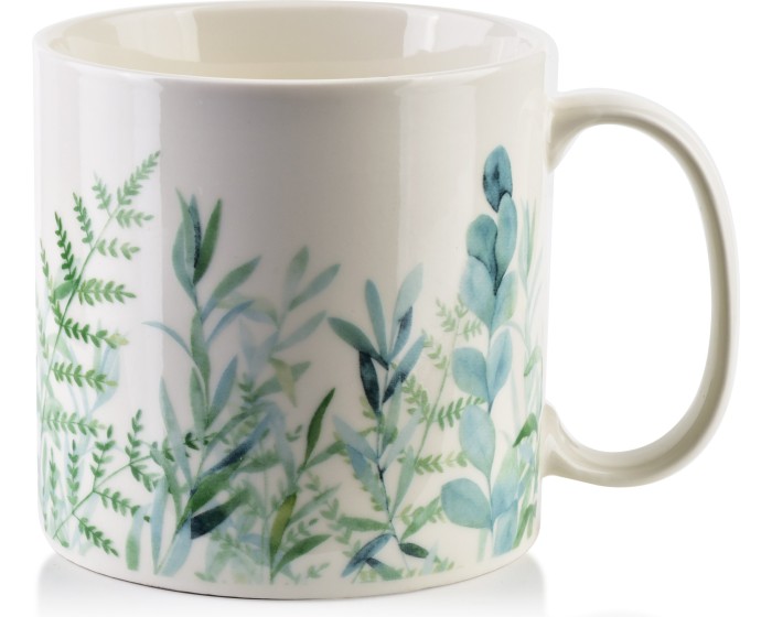 Porcelánový hrnek EDDY I 500 ml bílý/zelený