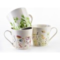 Porcelánový hrnek EDDY II 400 ml bílý/zelený