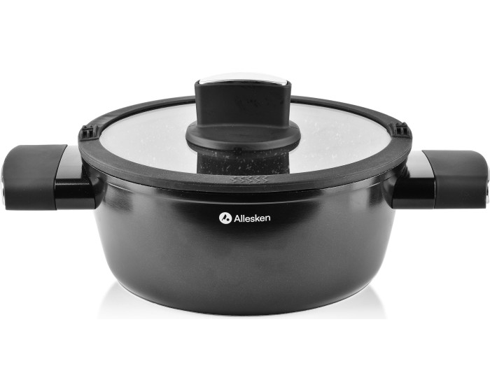 Hliníkový hrnec VALERIAN ALLESKEN ILAG NON STICK 2,2 l černý