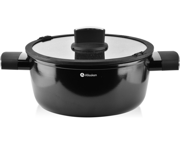 Hliníkový hrnec VALERIAN ALLESKEN ILAG Ultimate NON STICK 4,1 l černý