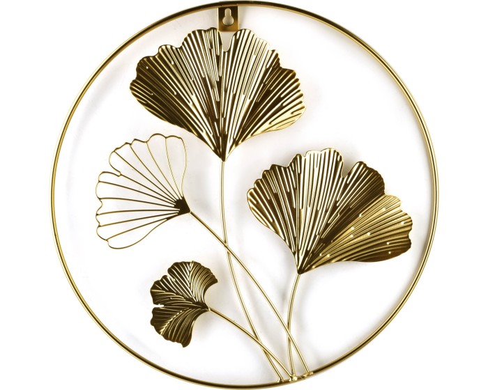 Nástěnná dekorace TALA GINGKO 30 cm zlatá
