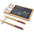Servírovací sada na sushi SUSHIBO RED pro dvě osoby