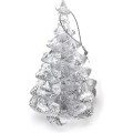 Vánoční závěsný stromeček SANTA LILA 9,5 cm stříbrný