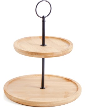 Dvoupatrový servírovací podnos Modern Kitchen bambus