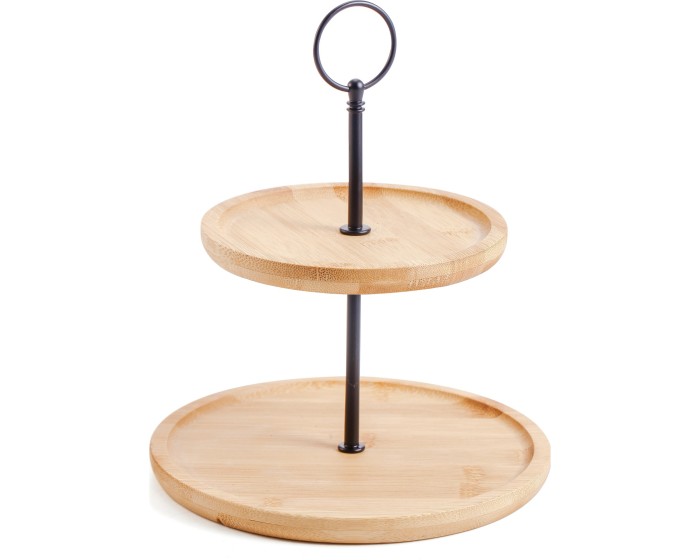 Dvoupatrový servírovací podnos Modern Kitchen bambus