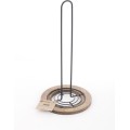 Držák na kuchyňské utěrky MODERN KITCHEN 15x31 cm černé/kaučukové dřevo
