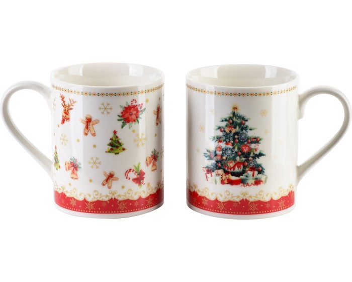 Sada 2 ks porcelánových hrnků NIKOLAO 400 ml bílé
