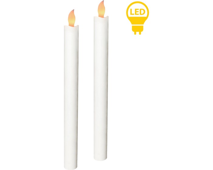 Sada 2 ks LED svíček IDALIA bílá